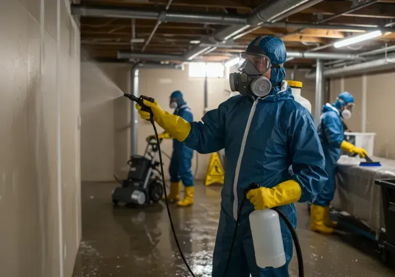 Basement Sanitization and Antimicrobial Treatment process in Veazie, ME