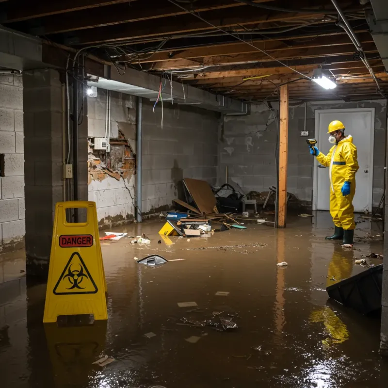 Flooded Basement Electrical Hazard in Veazie, ME Property