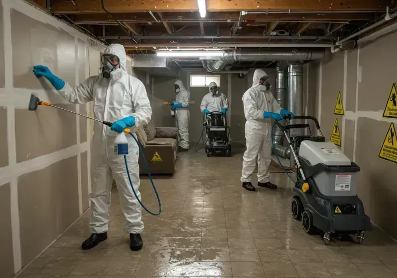 Basement Moisture Removal and Structural Drying process in Veazie, ME